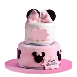 Pembe Minnie Mouse Pastası