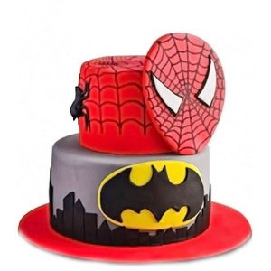 Spiderman ve Batman Doğum Günü Pastası