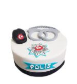 Polis Temalı Pasta