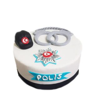 Polis Temalı Pasta